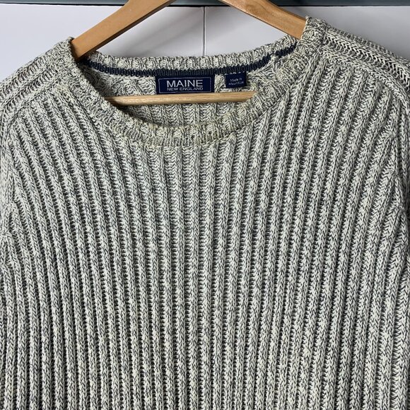 Maine New England Men’s Heavy Cable Knit Sweater – XL - Picture 5 of 13